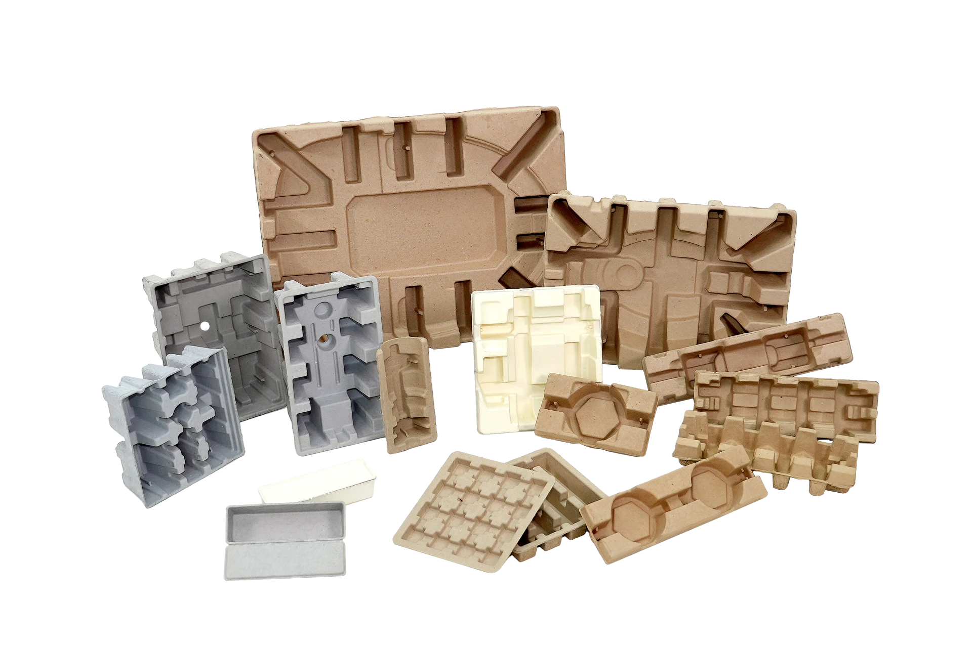 Custom molded-fiber packaging