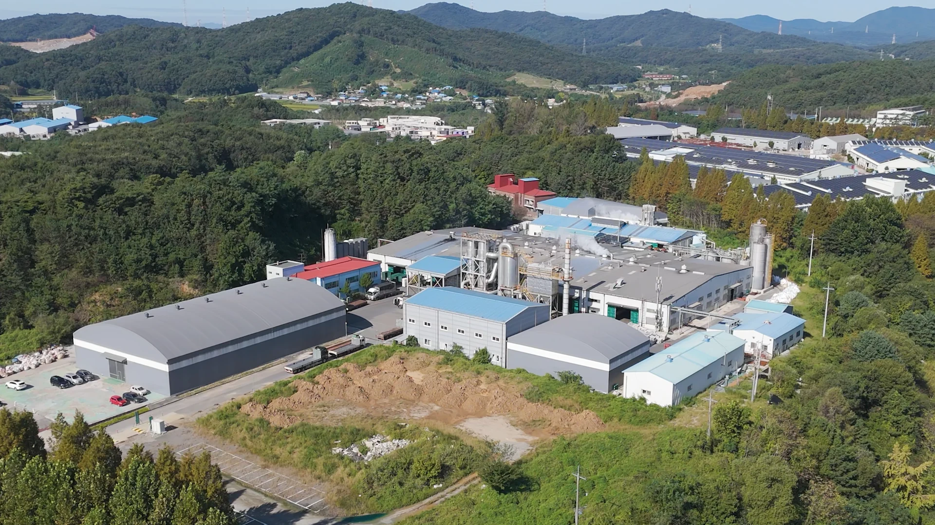 PN Greentec manufacturing complex surrounded by the Korean countryside